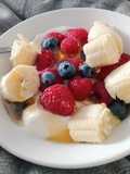 Iogurte Grego com Banana, Frutos Vermelhos