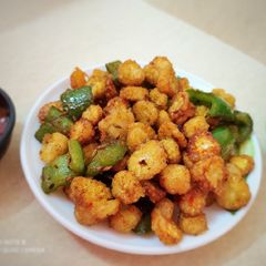Crispy Pepper Fried Babycorns A picture of Crispy Pepper Fried Babycorns.