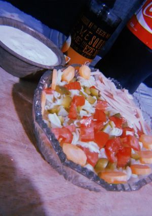 عکسی از دستور سالاد ماکارونی سادہ