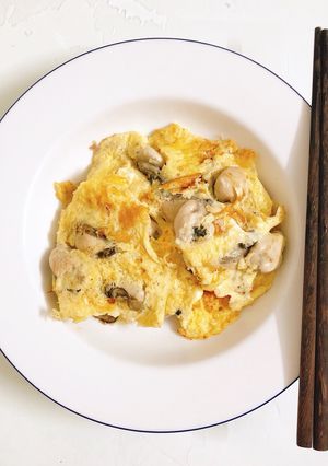 Hình của món Hàu chiên trứng.