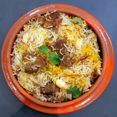 A picture of Khas Mutton Biryani (Dehli style).