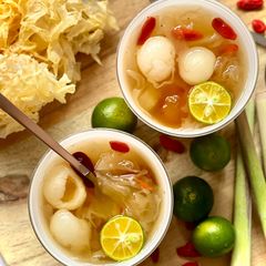 Peach Gum Longan Chinese Dessert A picture of Peach Gum Longan Chinese Dessert.