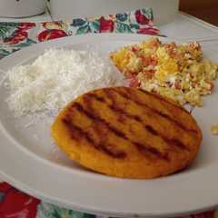 Una foto de Arepas de Auyama (calabaza)