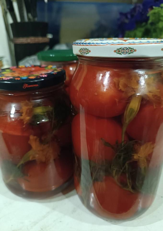 🍅 Помідори мариновані з чорнобривцями