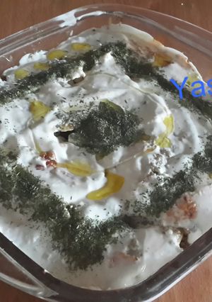 صورة لوصفة طريقة عمل فتة مكدوس الباذنجان