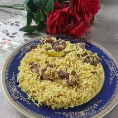 Mutton Yakhni Pulao A picture of Mutton Yakhni Pulao.