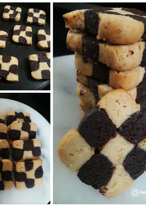 A picture of Checkerboard Cookies (Eggless & Whole Wheat Flour).
