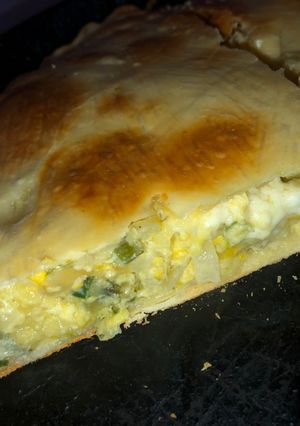 Una foto de Tarta de choclo y puerros