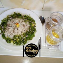 A picture of Shinkafa da wake da mai da yaji.