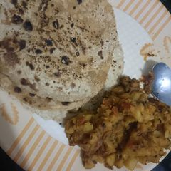 A picture of Sukhe aloo.