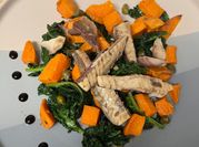 Una foto de kale al horno