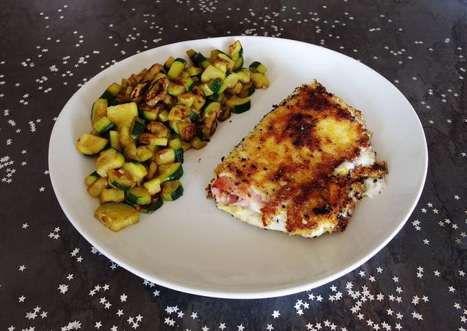 Cordon bleu au jambon fumé et au chèvre