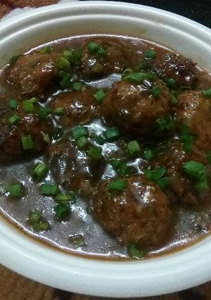 A picture of Veg Manchurian.