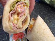 A picture of bread wraps