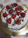 Strawberry and Dark Chocolate Tiramisu Cake