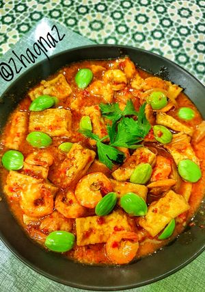 Foto resep Udang pete tahu sambal