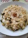 Risotto con zucchine, gorgonzola e noci