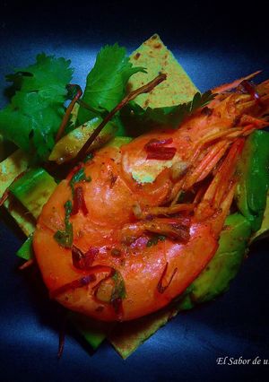 Una foto de Camarones agridulces