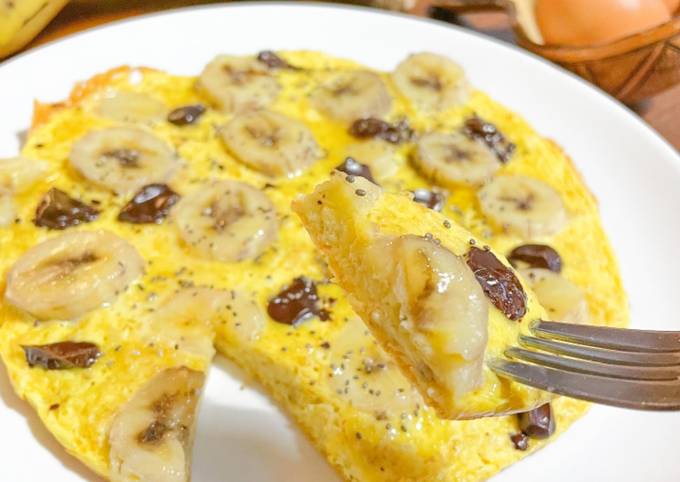 Omelette sucrée aux flocons d’avoine