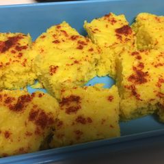 Steam dhokla A picture of Steam dhokla.