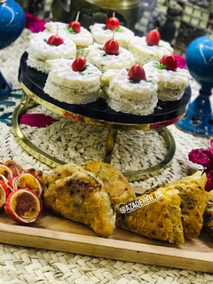 عکسی از دستور مینی کیک مرغ به شكل انار