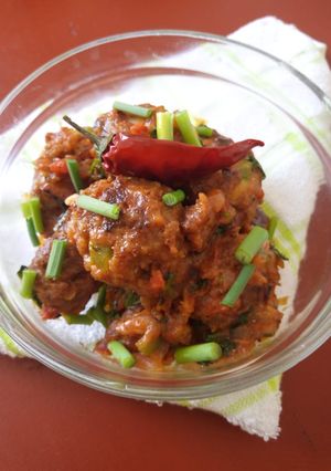 A picture of Homemade Coconut Cream Meatballs.
