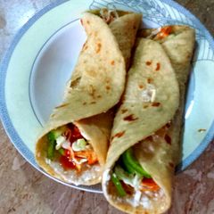 A picture of Home Made Shawarma with Lacchay dar Paratha.
