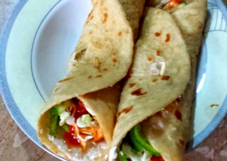 Steps to Prepare Favorite Home Made Shawarma with Lacchay dar Paratha