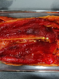 Una foto de Pimientos rojos morrones asados Freidora de aire Cosori Turbo Blaze