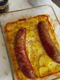 Dauphinois with Smoked Sausages and Whole Grain Mustard