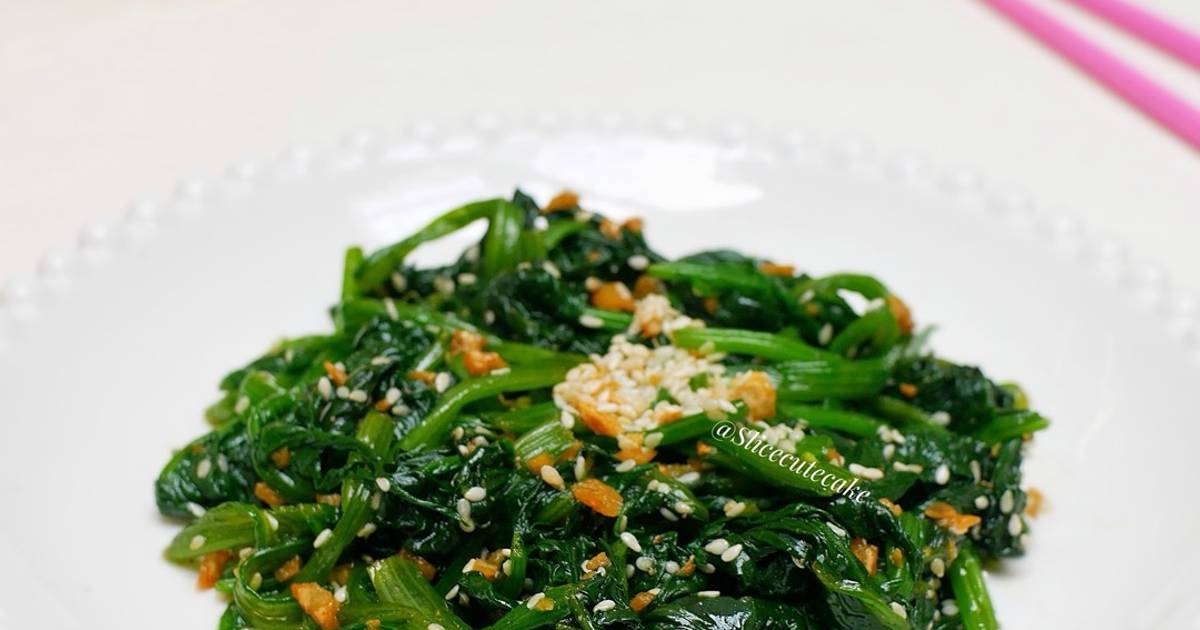 Resep Bayam Korea Spinach Side dish (Sigeumchi Namul) Banchan oleh