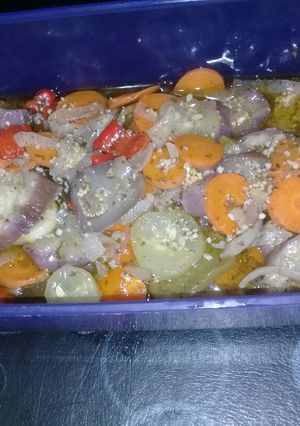 Una foto de Exquisito escabeche de hortalizas