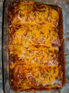 A picture of Chili Colorado Smothered Burritos (Red Sauce Version).