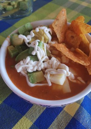 Una foto de Sopa mexicana a la colombiana
