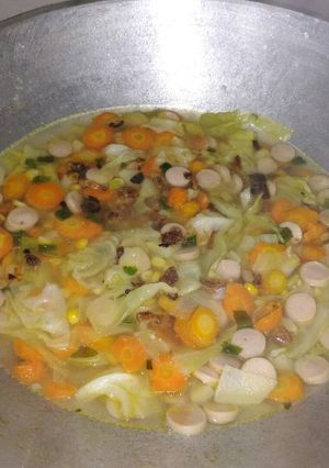 Foto resep SOP sehat warna warni