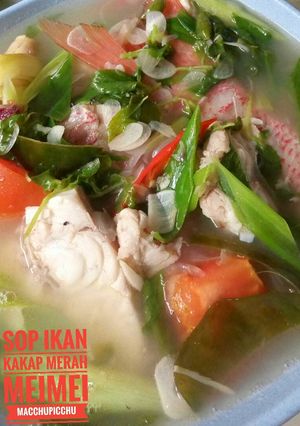 Foto resep Sop ikan kakap merah