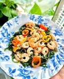 🌿Lá bồ công anh xào tôm đất 🦐