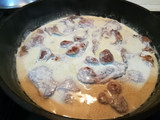 Pollo o filete de aguja al roquefort