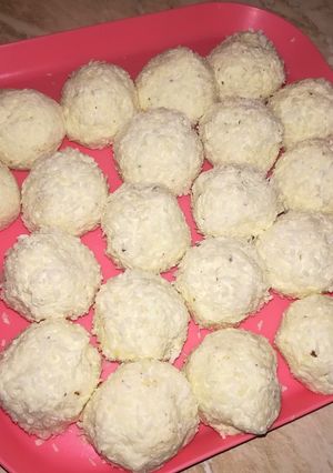 Raffaello golyó egészségesen recept fotója