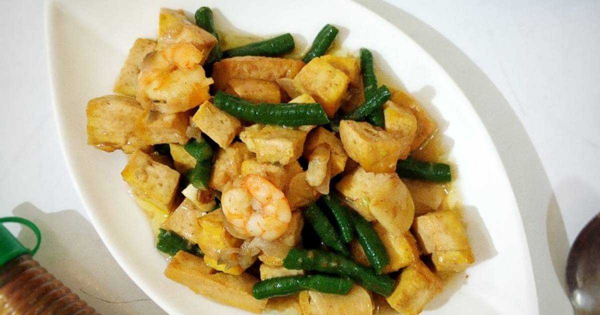 Resep Tumis Tahu Udang Kacang Panjang Saus Tiram Oleh Bunda Rayyan