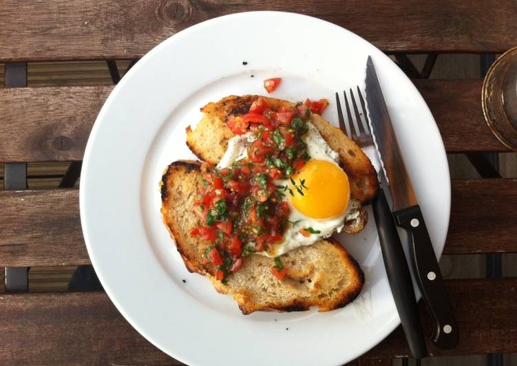 Recipe of Perfect Bruschetta Sourdough with Egg