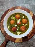 MALAI KOFTA with SPINACH GRAVY (with fresh cream)