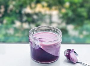 Gambar Sweet Potato Panna Cotta and Grape Jelly