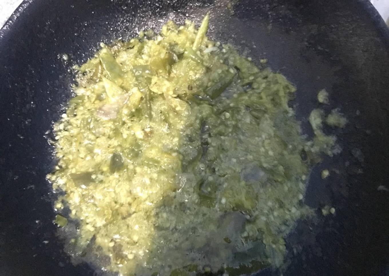 Sambel hijau sederhana pedas dan enak
