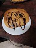 Tortitas americanas con sirope de chocolate