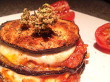 Milhojas de berenjena a la parmesana