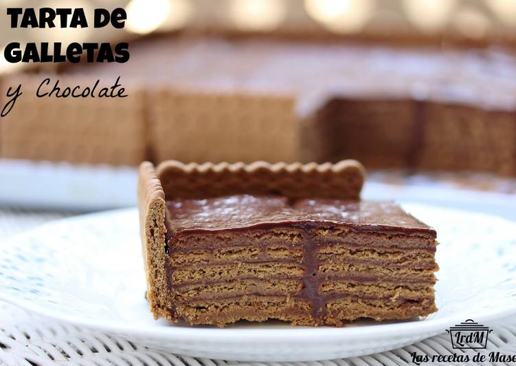Tarta de galletas y chocolate