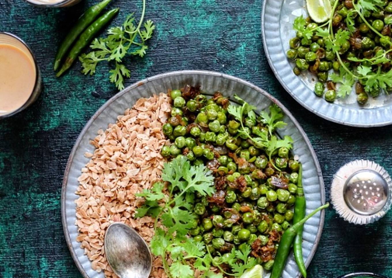 MATAR CHIWDA (Roasted Flattened Rice & Spicy Pea Snack)