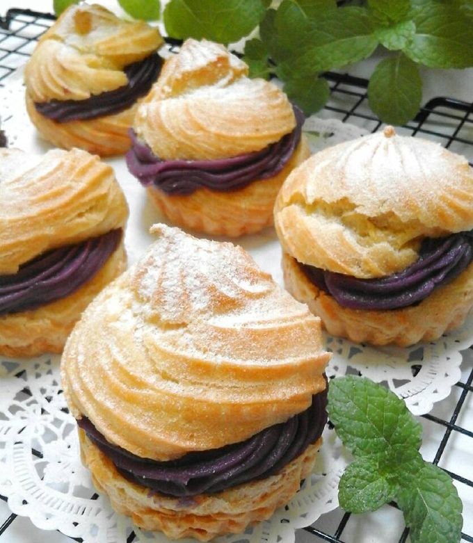 Foto resep Soes Vla Ubi Ungu