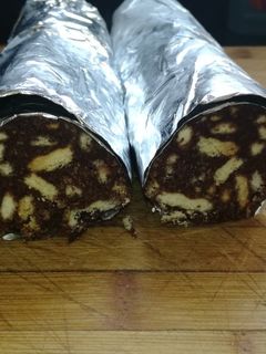 Una foto de Salchichón de chocolate